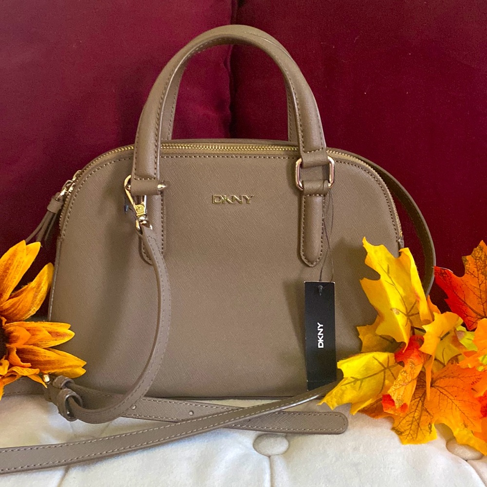 DKNY Bryant Dome Satchel + Crossbody, Khaki